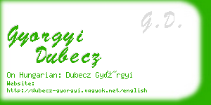 gyorgyi dubecz business card